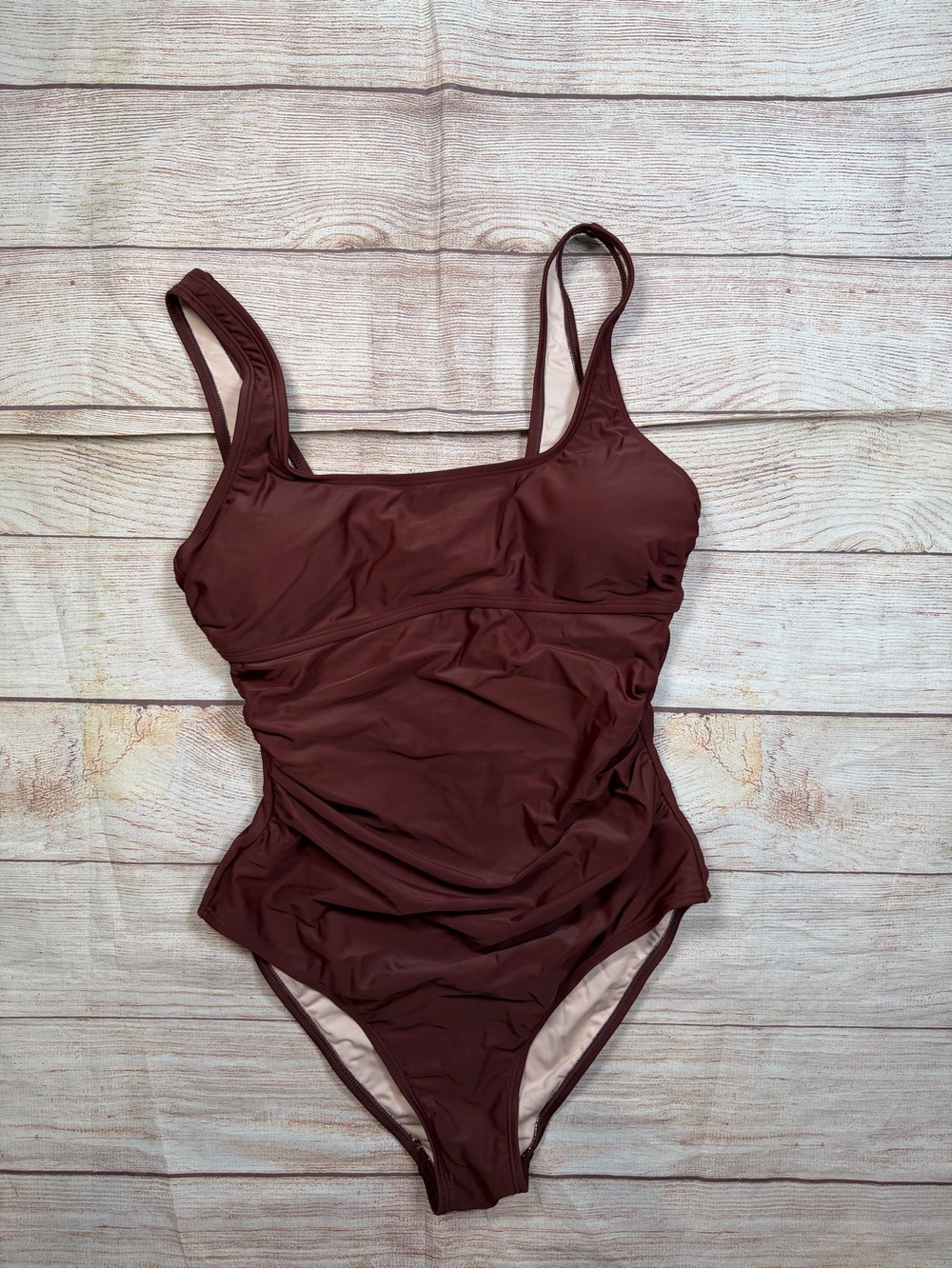 NWT‎ Chocolate Brown One-Piece Swimsuit